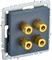 IEK Brite Base маренго аудиорозетка 4-м BR-S40-K35 - фото 73752