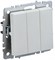 IEK Brite Base жемчуг выключатель 3 клавишный 10А BR-V30-0-10-K36 - фото 73775