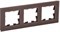 IEK Brite Decor тёмная бронза глянц стекло рамка 3 места BR-M32-G-K45 - фото 73788
