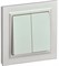 IEK Brite жемчуг выключатель 2- клавишный. 10А в сборе BR-V20-0-10-K36-F - фото 73851