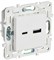 IEK SKANDY Арктический белый Розетка USB A+C 18Вт SK-R13W SK-U22-018-K01 - фото 73868