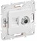 IEK SKANDY Арктический белый Розетка двойная TV+RJ45 кат.6E SK-A15W SK-AK20-2-K01 - фото 73872