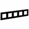 IEK SKANDY Стекло Черный Рамка 5-ая SK-F25Bl SK-M52-G-K02 - фото 73915