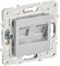 IEK SKANDY Серебряный Розетка компьютерная двойная RJ45 кат.5E SK-K03S SK-K20-1-K23 - фото 73945