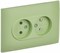 IEK SKANDY Мятный Розетка 2-ая б/з 10А в сборе SK-R10G SK-R20-10-K06-F - фото 74057
