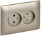 IEK SKANDY Шампань Розетка 2-ая б/з 10А в сборе SK-R10Sh SK-R20-10-K37-F - фото 74062