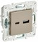 IEK SKANDY Шампань Розетка USB A+C 18Вт SK-R13Sh SK-U22-018-K37 - фото 74089