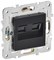 IEK SKANDY Черный Розетка компьютерная двойная RJ45 кат.6 SK-K04Bl SK-K20-2-K02 - фото 74091