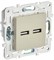 IEK SKANDY Бежевый Розетка USB A+A 3,1А SK-R15B SK-U21-D31-K10 - фото 74189
