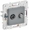 IEK SKANDY Серый Розетка двойная TV+SAT SK-A13Gr SK-AF20-O-K03 - фото 74193