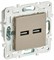IEK SKANDY Шампань Розетка USB A+A 3,1А SK-R15Sh SK-U21-D31-K37 - фото 74200