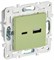 IEK SKANDY Мятный Розетка USB A+C 18Вт SK-R13G SK-U22-018-K06 - фото 74204