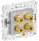 IEK SKANDY Серебряный Аудиорозетка 4-ая SK-A01S SK-S40-K23 - фото 74215