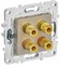 IEK SKANDY Шампань Аудиорозетка 4-ая SK-A01Sh SK-S40-K37 - фото 74220