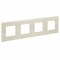 IEK SKANDY Стекло Бежевый Рамка 4-ая SK-F24B SK-M42-G-K10 - фото 74415