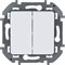 Legrand Inspiria белый выключатель двухклавишный 10 AX - 250 В 673620 - фото 74653