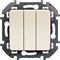 Legrand Inspiria слоновая кость выключатель трехклавишный 10 AX - 250 В 673641 - фото 74662