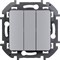 Legrand Inspiria алюминий выключатель трехклавишный 10 AX - 250 В 673642 - фото 74663