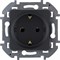 Legrand Inspiria антрацит розетка 2К+З - немецкий стандарт - 16 А - 250 В 673723 - фото 74690