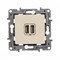 Legrand Etika слоновая кость розетка USB 2-ая 240В/5В 2400мА 672394 - фото 74880