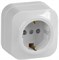 IEK GLORY РСш20-3-ХБ Розет. 1-ая с з/к и з/ш о/у 16А GLORY белый ERH14-K01-16 - фото 75180