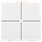 Niko Home Control Пластик Белая сталь Кнопка  4-клавишная 154-51004 - фото 75363