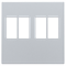 Niko Накладка двойной аудиорозетки, 4мм2, серебро 121-69701 - фото 75603
