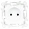 Simon 24 Белая Розетка 2К с защитными шторками 2450441-030 - фото 75940