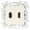Simon 24 Слоновая кость Коннектор HDMI+USB 2.0 2411095-031 - фото 76048
