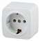 Intro 3-202-01 Розетка 2P+E Schuko, 16А-250В, IP20, ОУ, Polo, Белый Б0036098 - фото 76254