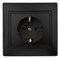 Intro Розетка Plano 1-202-05 с заземлением 2P+E Schuko, 16А-250В, IP20, СУ, антрацит Б0053881 - фото 76340