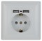 Intro 4-410-01 Розетка P+E Schuko со шторками, 16А-250В + 2хUSB, СУ, Solo, белый (10/100/2500) Б0053713 - фото 76410