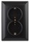 Intro Розетка Solo 4-205-05 с заземлением двойная 2X2P+E Schuko, 16А-250В, IP20, СУ, антрацит Б0053677 - фото 76462