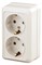 Intro Розетка Quadro 2-204-02 с заземлением двойная 2х2P+E Schuko, 16А-250В, IP20, ОУ, слоновая кость Б0053803 - фото 76513