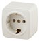 Intro Розетка Polo 3-202-02 с заземлением 2P+E Schuko, 16A-250В, IP20, ОУ, слоновая кость Б0053560 - фото 76652