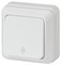 Intro Переключатель Quadro 2-103-01 одноклавишный 10А-250В, IP20, ОУ, белый Б0053749 - фото 76731