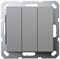 Jasmart G Алюминий Выключатель 3-кл 10A 250V~ G3031S - фото 76926