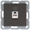 Jasmart Телефонная розетка RJ11 с накладкой, цвет Антрацит G6101B - фото 76965