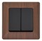 Legrand Valena Life Black выключатель двухклавишный 10А 250В с лицевой панелью. Безвинтовые зажимы, антрацит. 756305 - фото 77081