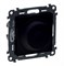 Legrand Valena Life Black светорегулятор с поворотной ручкой универсальный 300Вт без нейтрали. С лицевой панелью, антрацит. 756360 - фото 77117