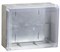 IEK Коробка КМ41346 распаячная для о/п 240х195х90 мм IP55 (RAL7035, монт. плата, кабельные вводы 5 шт) UKO10-240-195-090-K53-55 - фото 86734