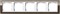 Рамка 5-пост, Gira Esprit для центральных вставок белого цвета коричневый - фото 9399