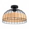 Eglo 43398 Потолочный светильник ANWICK, 1x60W(E27), 380, H265, сталь, черный/ротанг, натуральный 43398 - фото 95856